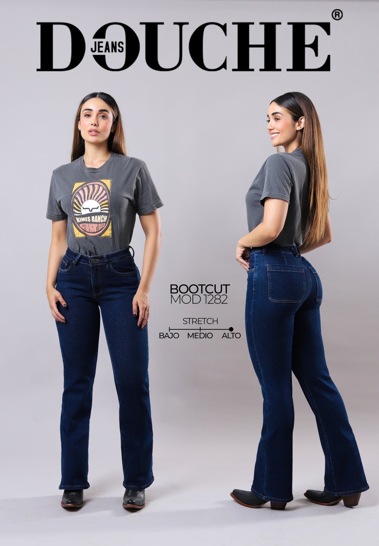 PANTALON DE MEZCLILLA DOUCHE BOOTCUT FIT 1282