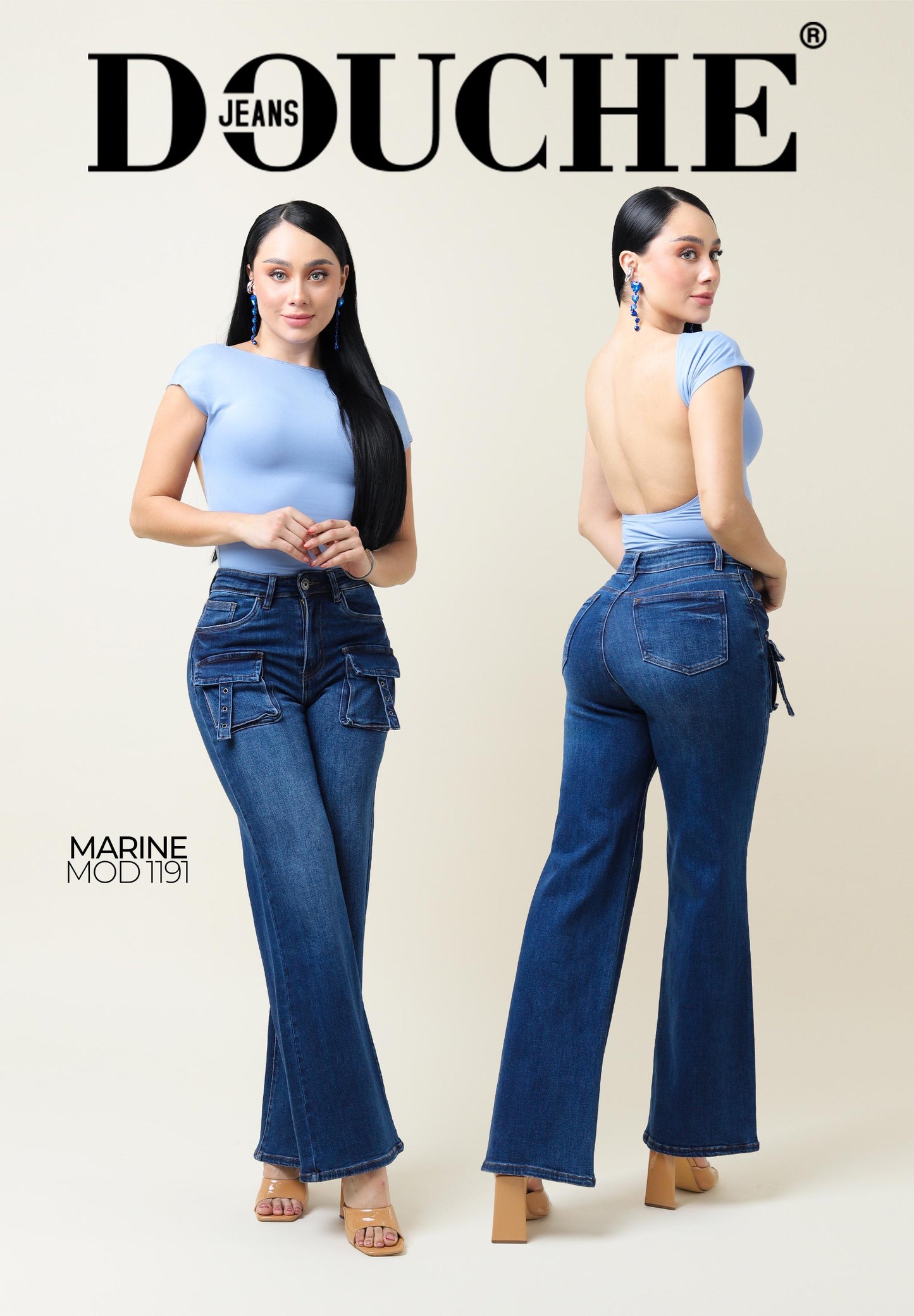 PANTALON DE MEZCLILLA DOUCHE MARINE CARGO 1191