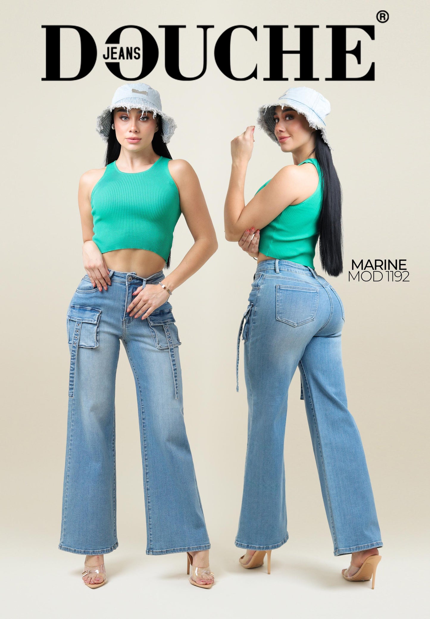 PANTALON DE MEZCLILLA DOUCHE MARINE CARGO 1192