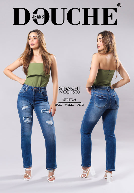 PANTALON DE MEZCLILLA DOUCHE STRAIGHT FIT 1360